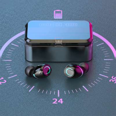 Mini Sport Mobile Wireless Headphone Smart Earphone with 1700mah Power Bank Charging Box