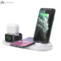 2020 New Updated Version 4 in 1 Wireless Charger Showwish Wireless Charger Designed for Apple Watch Stand 3 in 1 QI Certificate