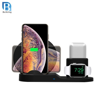 10W Fast Wireless Charger, New 3 In 1 Wireless Charger for iPhone Smartphone Apple Watch with CE,FCC,ROHS Certificate